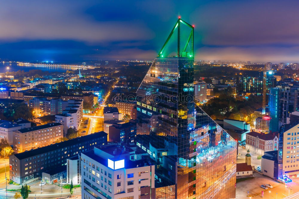 Similar – Image, Stock Photo Above the roofs of Hamburg