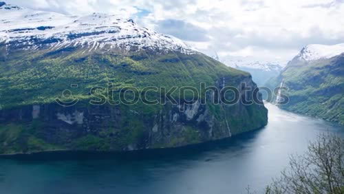 Similar – View of the Geirangerfjord in Norway