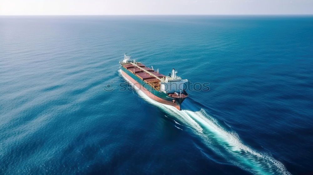 Similar – Cargo Container Ship Aerial View