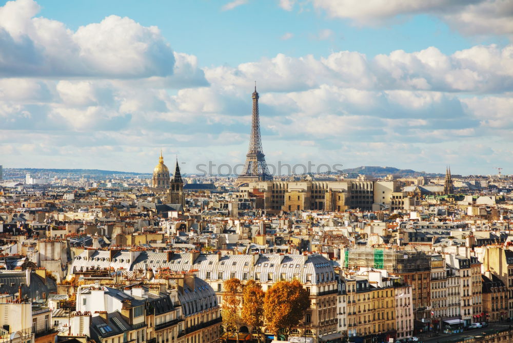 Similar – Paris cityscape with aerial architecture