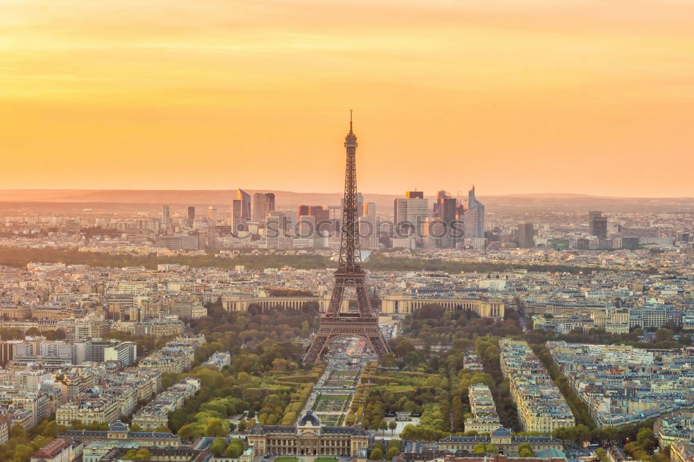 Glowing Paris Town