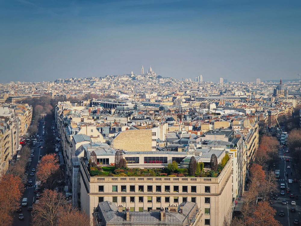 Similar – Paris cityscape with aerial architecture