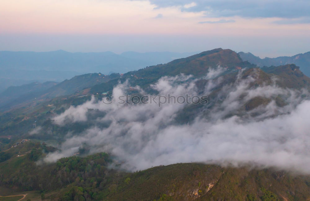 Similar – Via ferrata over the sea of clouds, the Alps