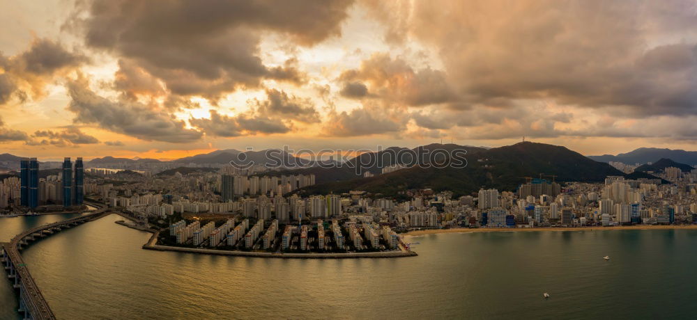 Similar – Sunset in Hong Kong with Skyline II