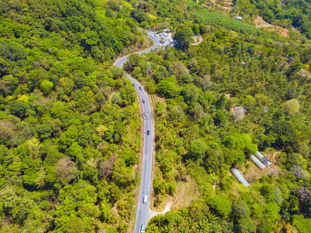 Similar – Image, Stock Photo Aerial View Of Road Running Through Carpathian Mountains Forest