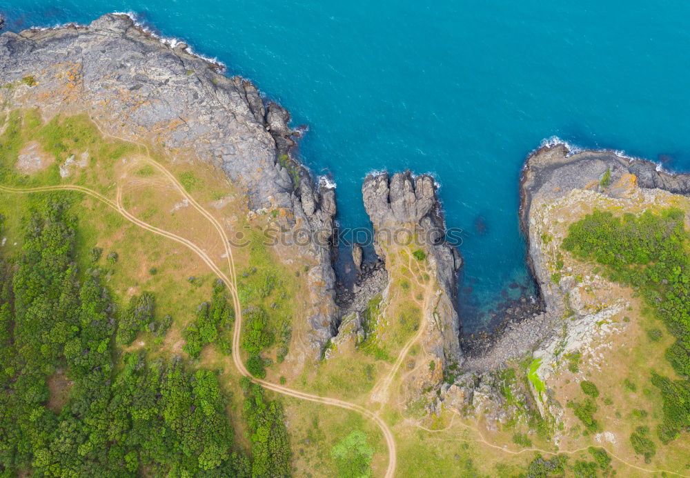 Similar – Praia da Boneca Algarve Lagos Portugal coastline from above aerial view drone shot coast Atlantic coast from above outdoor view sea cave seascape