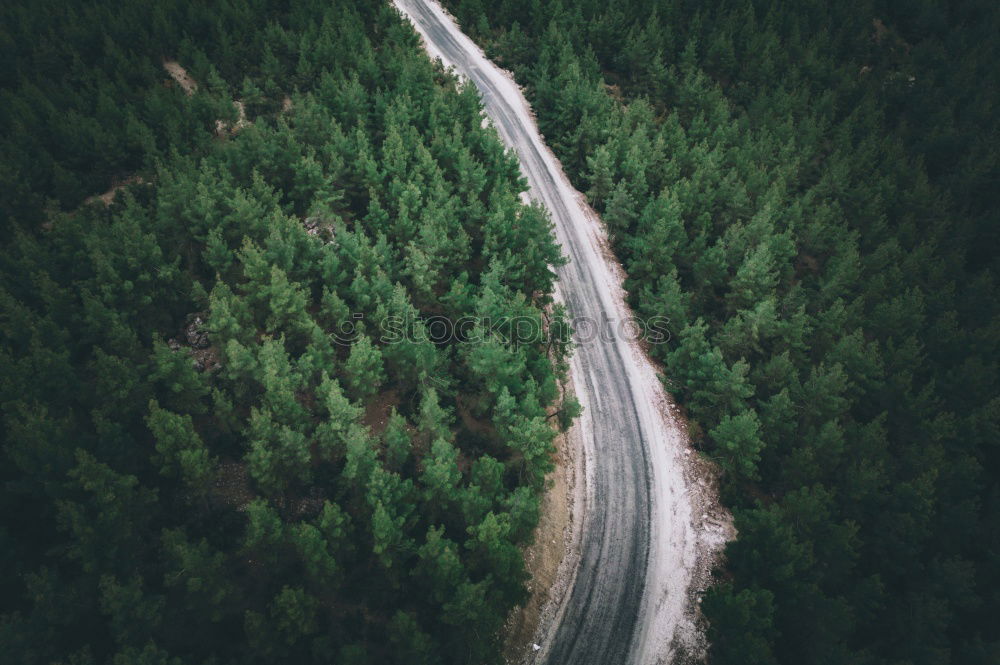 Similar – Image, Stock Photo Highway in mountains and woods
