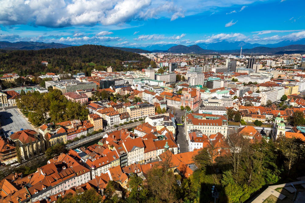 Similar – Image, Stock Photo View of the old town of Heidelberg at sunset