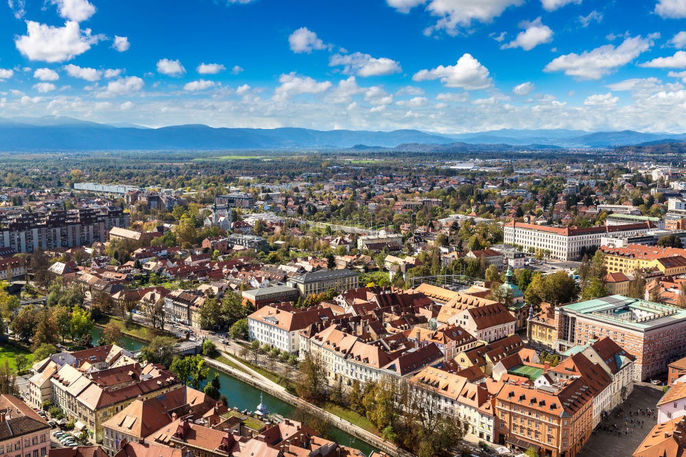 Similar – Image, Stock Photo View over the roofs of Graz