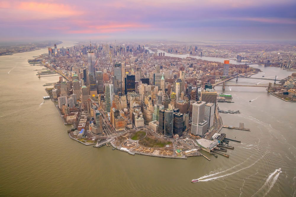 Similar – Southern tip of Manhattan, New York from the air