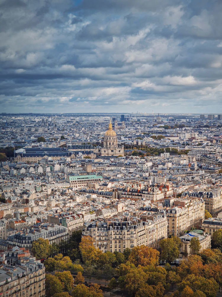 Similar – Paris cityscape with aerial architecture