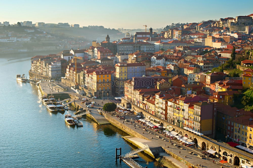 Similar – Image, Stock Photo Panorama of Porto and the Duoro at sunset