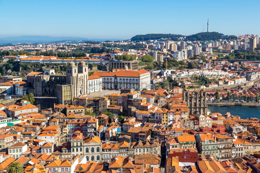 Similar – Aerial View Of Lisbon Skyline And 25th April Bridge In Portugal