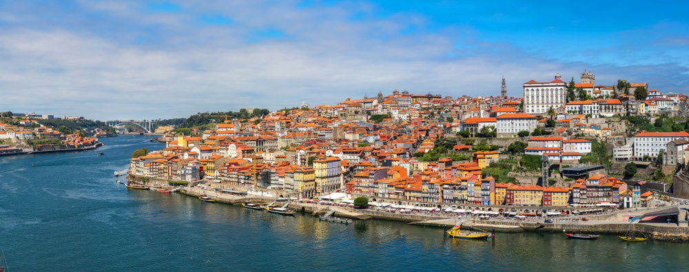 Similar – Image, Stock Photo Panorama of Porto and the Duoro at sunset