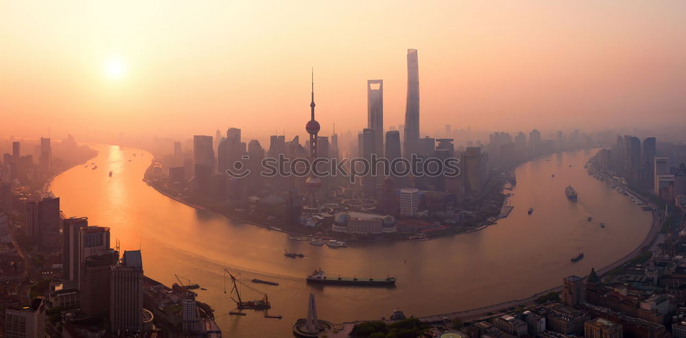 Similar – Sunset with boats in front of the Hong Kong skyline