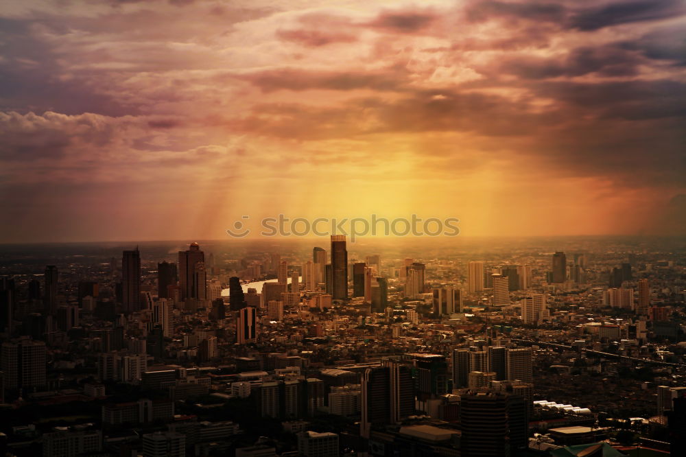 Similar – Image, Stock Photo Sunset over Manhattan Red