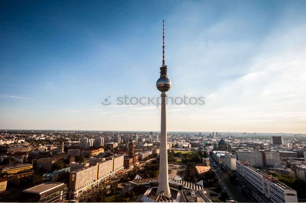 Image, Stock Photo Sunset at the television tower I