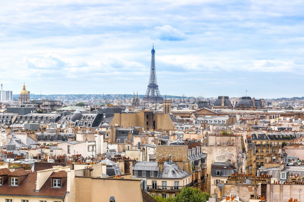 Similar – Paris cityscape with aerial architecture