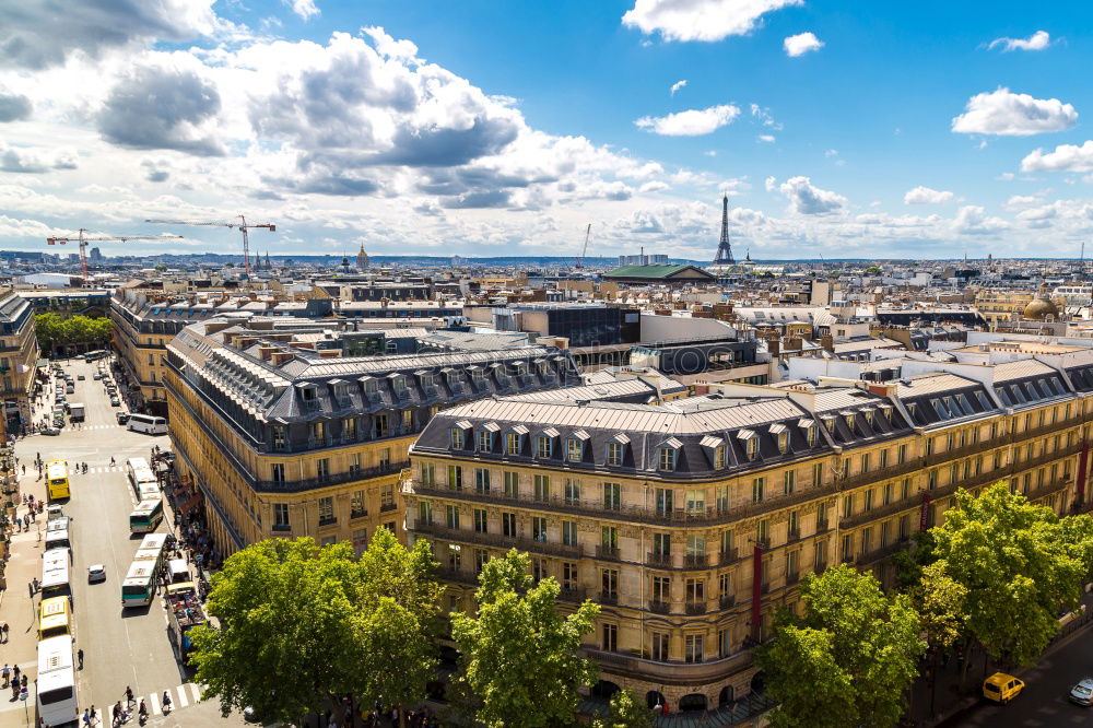 Similar – Paris cityscape with aerial architecture