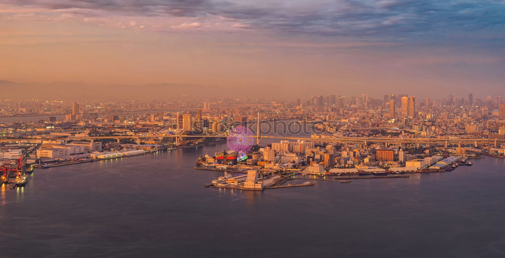 Similar – Sunset in Hong Kong with Skyline II