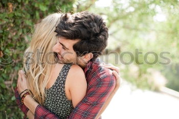 Similar – Image, Stock Photo Couple of young millennials getting fun