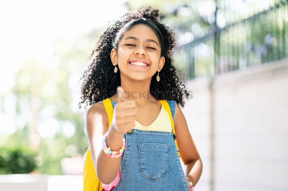 Similar – Young black woman, afro hairstyle, smiling.