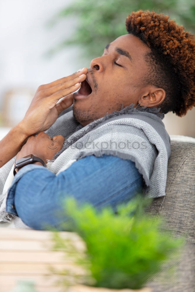 Similar – Image, Stock Photo Young man alone listening to music