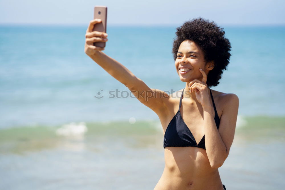 Similar – Image, Stock Photo Two girls taking selfie photograph with smart phone