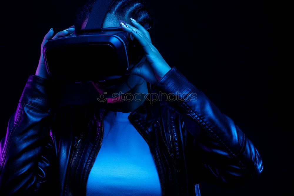 Similar – Image, Stock Photo Man using mobile device.