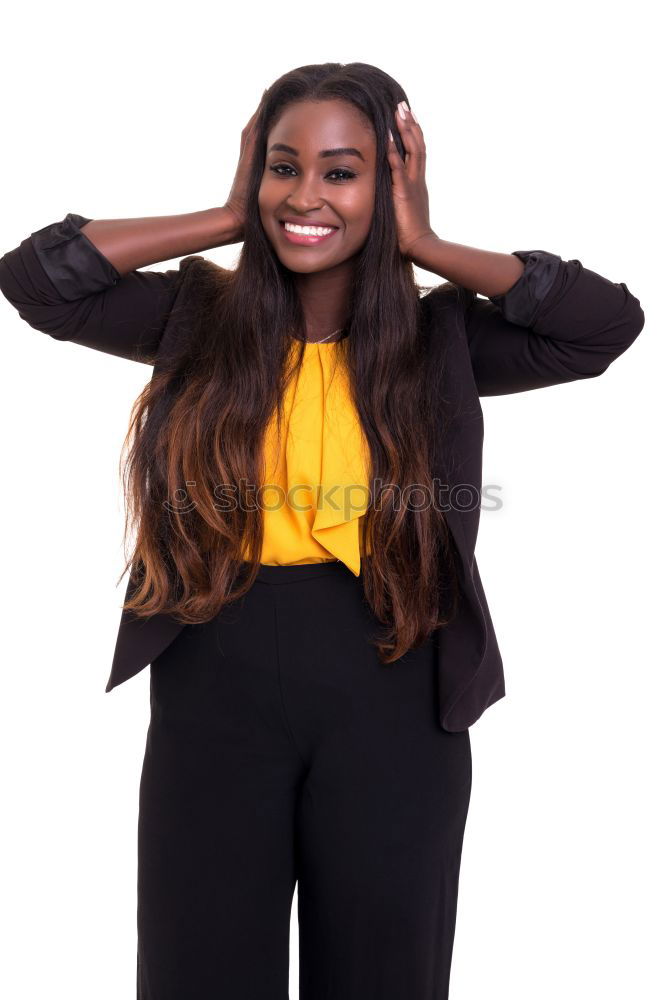 Similar – Image, Stock Photo Woman making faces on road