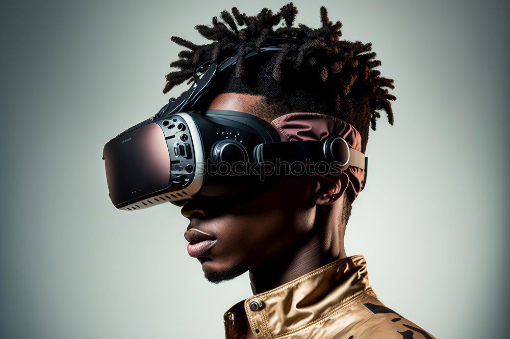 Similar – Black businessman in VR headset