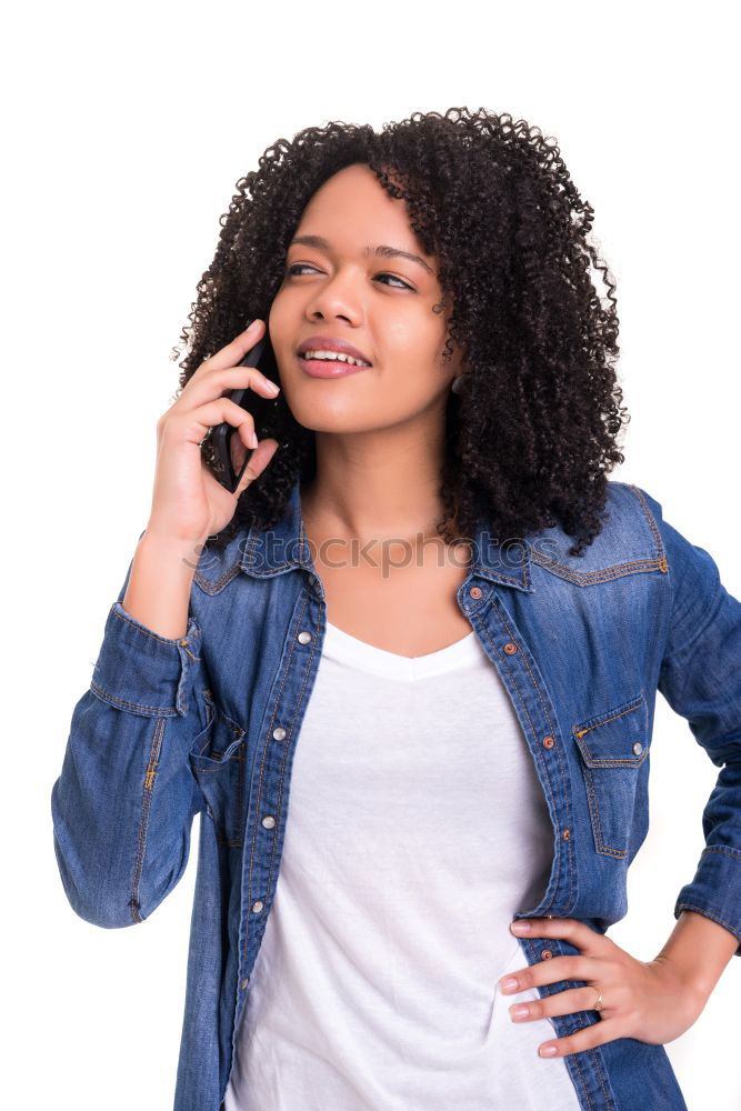 Similar – Image, Stock Photo Young casual woman using her smartphone