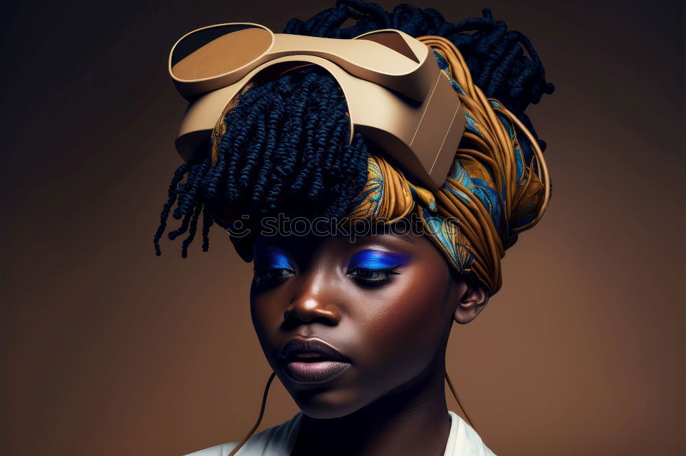 Image, Stock Photo made-up woman in cloth