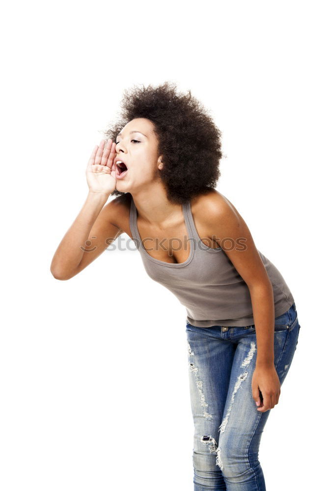 Similar – Image, Stock Photo Woman gesturing stop