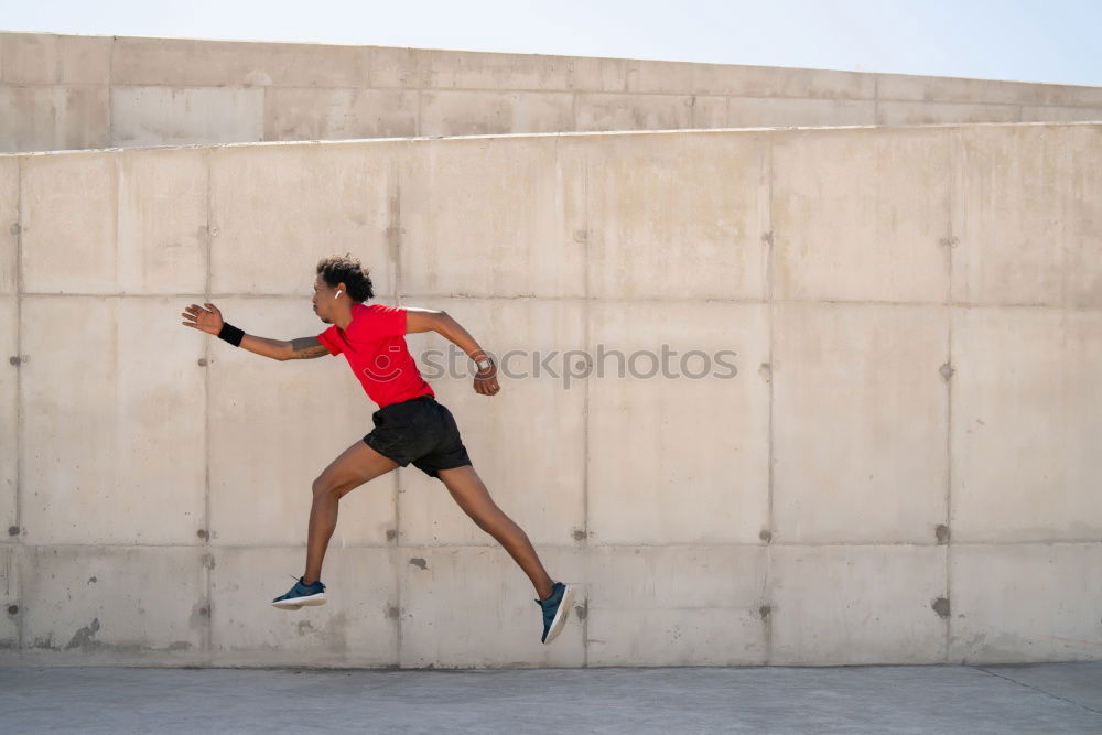 Similar – Image, Stock Photo Man Doing Chin-ups outdoor.