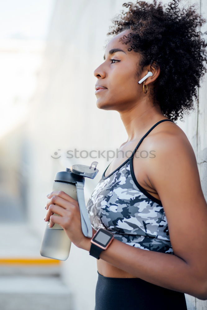 Similar – Image, Stock Photo Black woman, afro hairstyle, running outdoors