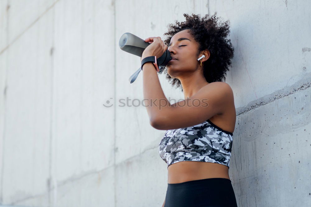 Similar – Black woman, afro hairstyle, running outdoors