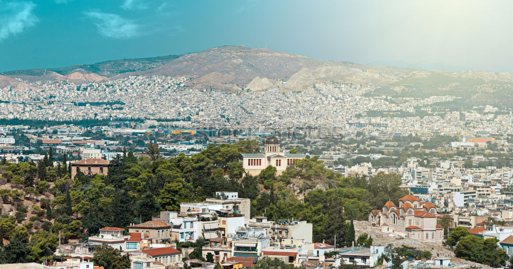 Image, Stock Photo View from the Acropolis in Athens, Greece