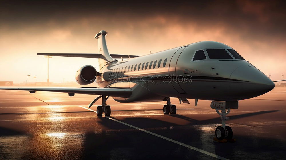 Similar – Image, Stock Photo Private luxury jet at the airport terminal