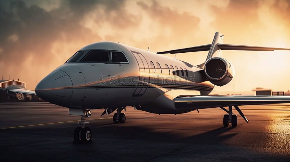 Similar – Image, Stock Photo Private luxury jet at the airport terminal