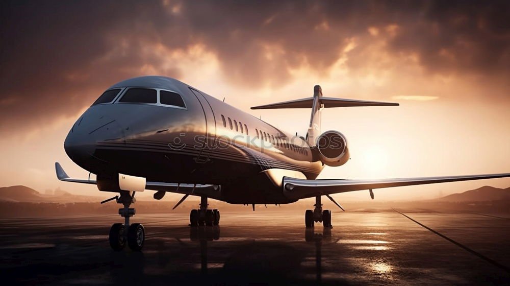 Similar – Image, Stock Photo Private luxury jet at the airport terminal