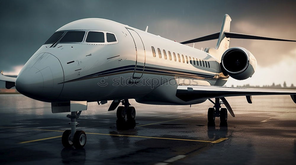 Similar – Image, Stock Photo Private luxury jet at the airport terminal