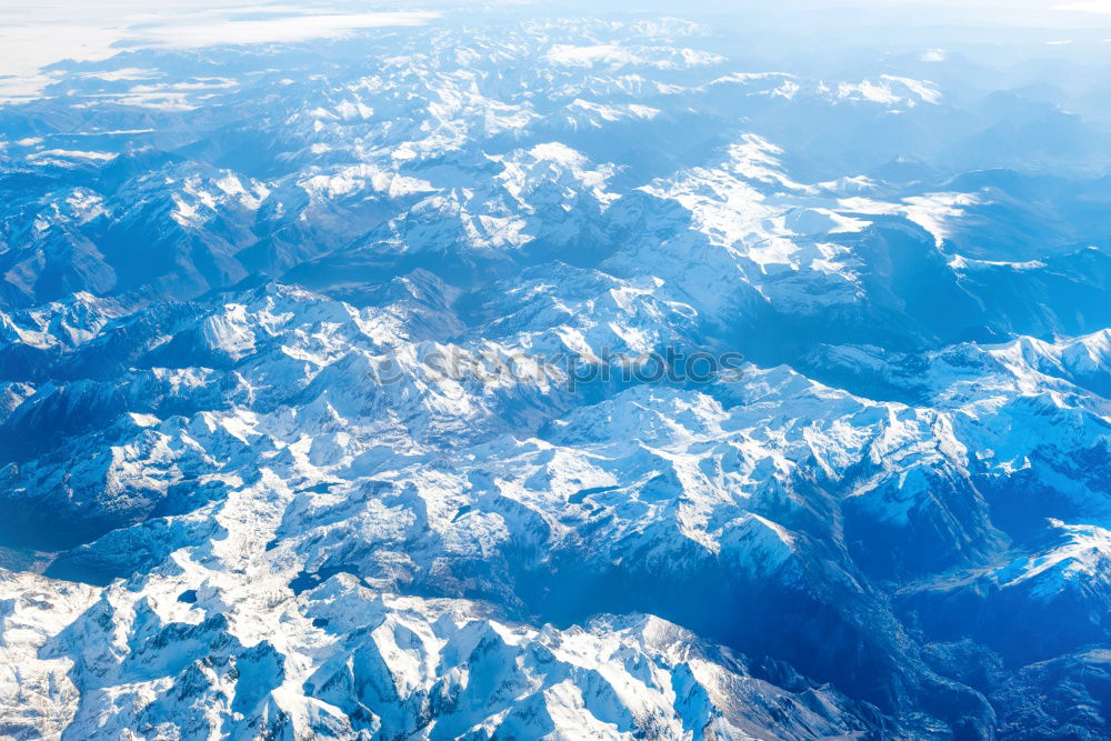 Similar – Picturesque view of snowy mountains