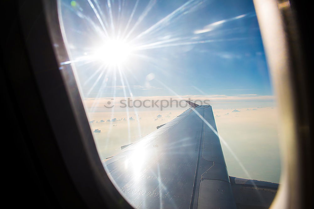 Similar – Image, Stock Photo evening flight Airplane