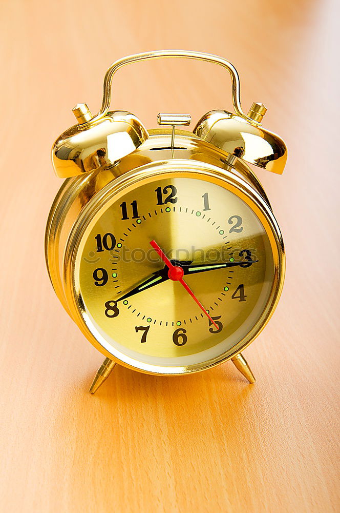 Similar – Image, Stock Photo Close up one red alarm clock over yellow background