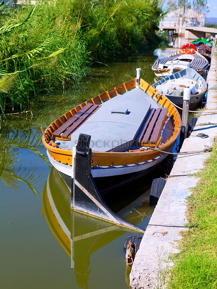 Similar – Image, Stock Photo Wooden barge in the Spreewald near Lübbenau