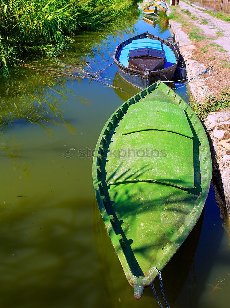 Similar – Image, Stock Photo Wooden barge in the Spreewald near Lübbenau