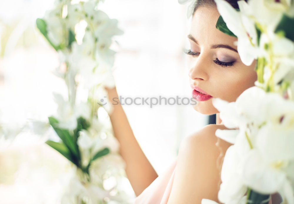 Similar – Image, Stock Photo Two girls with flowers