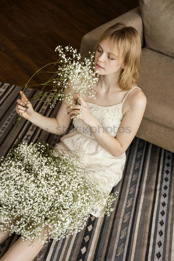 Similar – Image, Stock Photo Mia & Daisies Human being