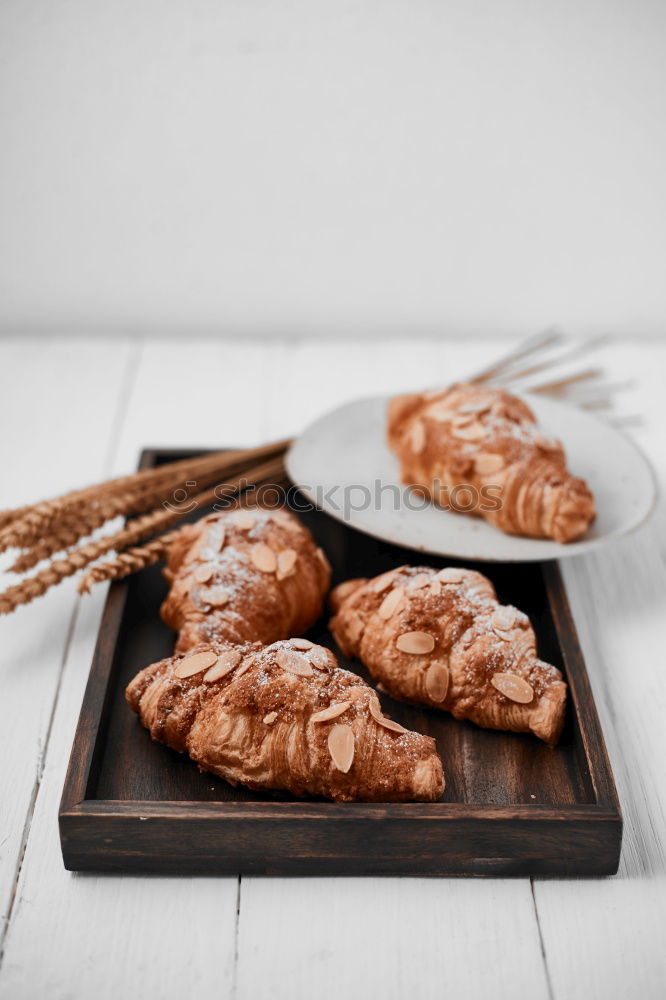 Similar – Image, Stock Photo Vegetable roasts from above on slate plate